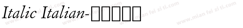 Italic Italian字体转换